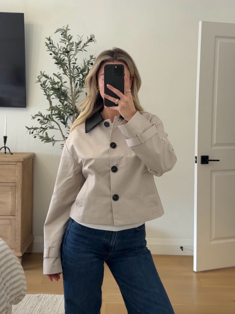 Revolve more to come cropped trench coat